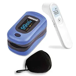 Newnik Pulse Oximeter (PX701) + Yuwell Infrared Thermometer (YT-1) + Outdoor Reusable Mask - COMBO