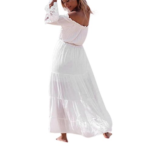 Damen Kleider Xinan Ausschnitt Sommer Lange Kleid Strandkleider - 2