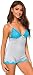 Produktbild Leg Avenue Nachtwäsche Damen Einteiler Teddy kurz grau blau Jersey Figurbetont Größe S