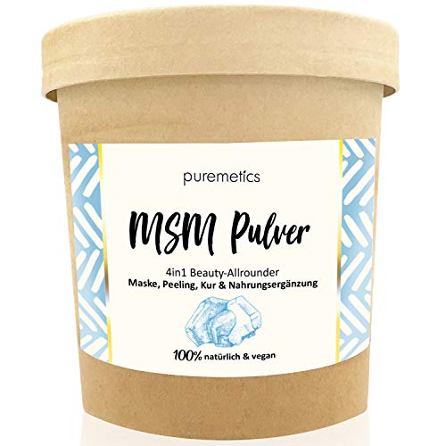 Puremetics - 4en1 Beauty-Allrounder - Polvo de MSM (Azufre orgánico) - 200 g