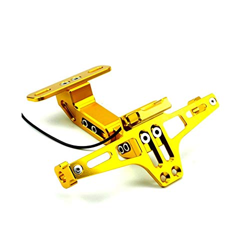 Preisvergleich Produktbild Huihuiya Motorrad-Kennzeichenhalter-Rahmen Blinker-Zubehör-Gold