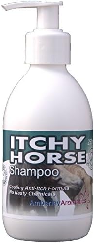 Amberley Aromatics Itchy Horse Shampoo - Cooling & Soothing with Aloe Vera & Organic Peppermint - Sulphate & Paraben Free Formula. Can be used as cooling wash-down after exercise