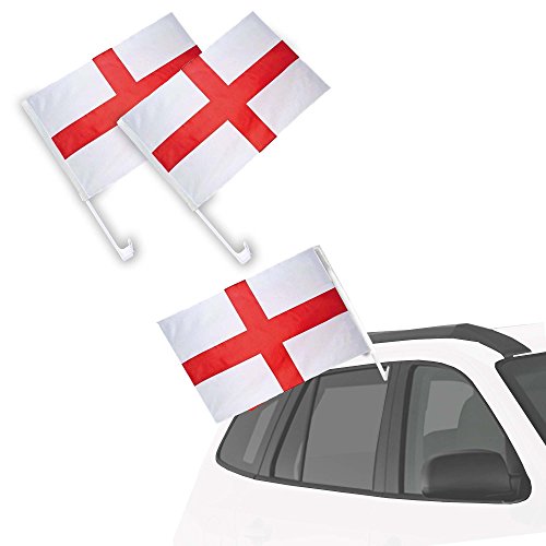 Mianova Fanartikel Autofahne für Fussball WM & EM 2 Stück – England