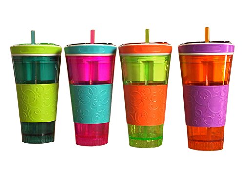 Snacky Magic – 2in1-Drink-Snack-Becher TV Original BCdirekt (Grün/Orange) - 4