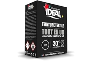 GÉNÉRIQUE IDEAL Teinture Tissus Poudre Tout en 1 Maxi Noir - 350g de puissance pour raviver vos textiles - Le Lot De 3