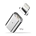 Produktbild TJ´s Lightning Magnet Adapter iOS 10 Schnellladeadapter passend für iPhone X, 8, 8 Plus7, 7 Plus, 6s, 6s Plus, 6 Plus, 6, SE, 5s, 5c, 5 in Silber