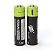 Produktbild KNOSSOS 2pcs Universal AA 1250mAh USB Rechargeable Lithium Polymer Battery