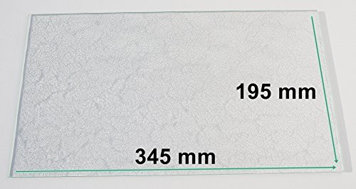 Khlschrank Einlegeboden / Glasplatte / Gemsefach  Strukturglas 4 mm dick  345 mm x 195 mm - Direkt vom Glasereifachbetrieb!!!