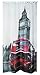 Produktbild Voile Dekoschal bedruckt ca. 140x245 Vorhang halbtransparent Gardine Band #1646 London
