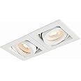 Xeno Matt White Twin Adjustable Tilt GU10 LED Mains Voltage Recessed Indoor Boxed Downlight