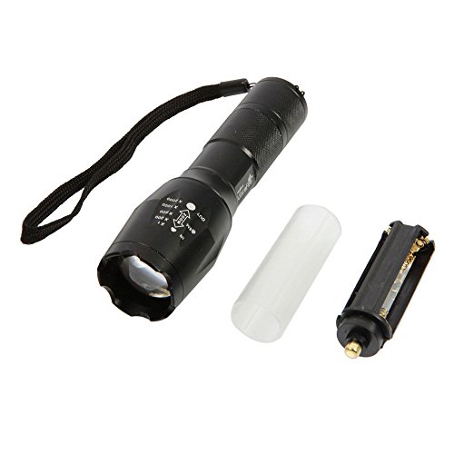 Superhelle CREE LED Taschenlampe Zoom bar – das hochwertige Aluminiumgehäuse ist stoßfest, wasserabweisend bei Regen und sorgt für besten Schutz in Not- und Gefahrensituationen - 2