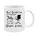 Produktbild Das Schönste an meinem Job ist, dass sich der Stuhl dreht - hochwertiger Keramik-Kaffeebecher - Cups by t - Kaffeetasse - Spruchtasse - Tasse mit Spruch - Geschenk