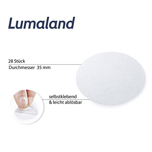 Lumaland selbstklebende Anti Rutsch Sticker transparent verschiedene Größen 28 Stück 35mm Durchmesser transparent - 2