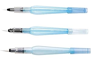 Pincel pentel xfrh-3bfm rellenable agua redondo blister de 3 unidades puntas surtidas