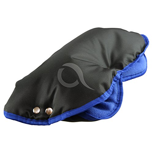 HAND WARMER MUFFS fits PRAM PUSHCHAIR BUGGY NEW WINTER handmuff gift! (black/blue)