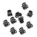 SODIAL(R) 10 Mixed Small Plastic Black Hair Clips Claws Clamps HOT