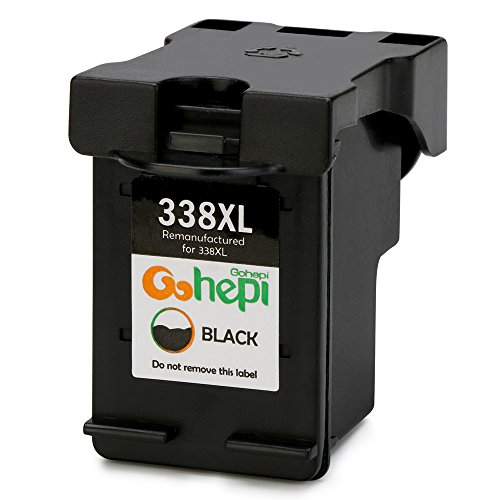 Gohepi 338XL/343XL Kompatibel für Druckerpatronen HP 338XL 343XL, 1 Schwarz/1 Tri-Farbe Arbeiten mit HP PSC 1610 2355 Patronen, HP Deskjet 460C 9800 6540 5740 6840 6620 Patronen, HP Officejet H470 K7100 150 100 7310 7410 6210 4212 6215 Patronen, HP Photosmart 8450 8150 8750 Pro B8350 2575 C3180 2610 2713 2710 Patronen - 3