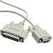 VoojoStore Null Modem Cable DB9 Female to DB25 Male UL rated 8 Conductor 25 foot - Beige Molded Cross Serial Extension Adapter Wire RS.5149.00