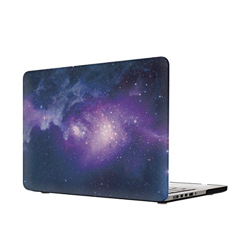 RYGOU 4 in 1 Matte Galaxy Space Pattern Hard Case mit Keyboard Cover Screenguard Anti-Staub Plug für 13 Zoll Macbook Pro mit Retina Display Modell: A1502 & A1425 - 2