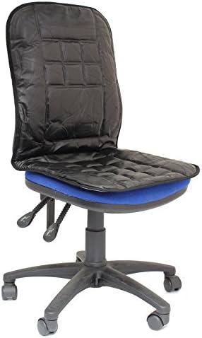 Orthopedic Lumbar Lower Back Pain Relief Office Genuine Leather Chair Cushion (Color: Black)