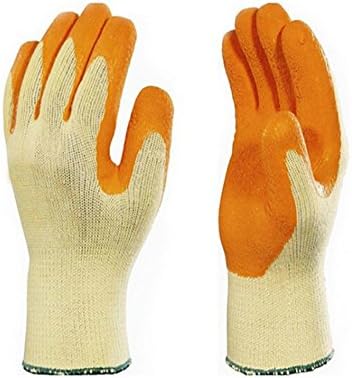 LaTeX Coated Gloves Cotton Polyester Blend Dorsal Metacarpal Breathable Non-Slip Tearing Resistance