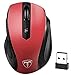 Produktbild VicTsing Mini Schnurlos Maus Wireless Mouse 2.4G 2400 DPI 6 Tasten Optische Mäuse mit USB Nano Empfänger Für PC Laptop iMac Macbook Microsoft Pro, Office Home- Rot