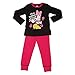 Disney Kids Girls Minnie Mouse Flower Long Sleeve Top & Bottoms Pyjama Set (11-12 Years) (Black/Fuchsia)