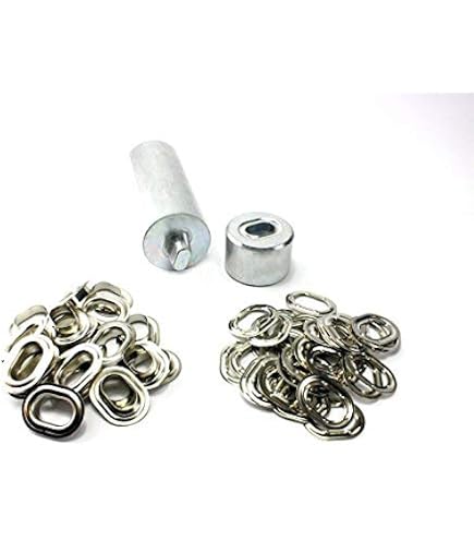 Lot De 10 Bouchons à Vis Pour Œillets Ovales 22.5x13.5mm - Laiton Nickelé Inoxydable - Pour Bâches