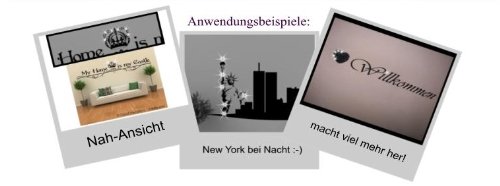 100 Stück Original Stony Sticker Elements Glitzer Steine selbstklebend zur Veredelung von Wandtattoos, Wandaufkleber, Wandsticker NEU Farbe Kristall weiss - 2