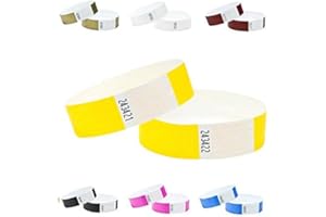 J&R Wristbands Paper Like Made from Tyvek. 1000 Pack Sunshine Yellow Event bracelts