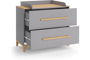 VitaliSpa Commode à Langer Malia, Gris/Chêne, 108 x 98 cm