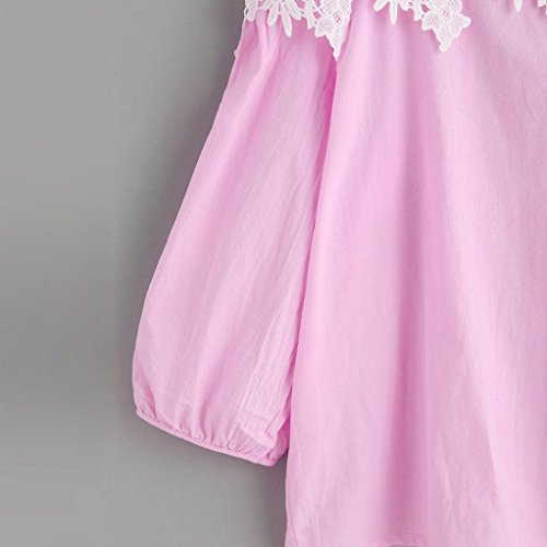 Weste Tops Frauen, lmmvp Spitzen Off Schulter Tank Tops T-Shirt Bluse - 3