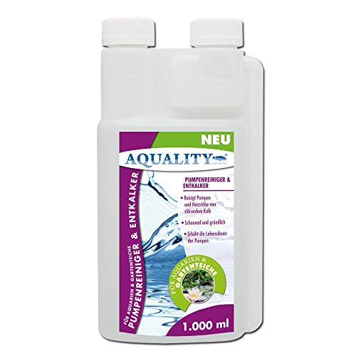 AQUALITY Pumpenreiniger & Entkalker 1.000 ml (Für Aquarien- und Gartenteichpumpen - Entfernt schnell und einfach störende Kalkablagerungen - Erhöht die Lebensdauer der Pumpen)