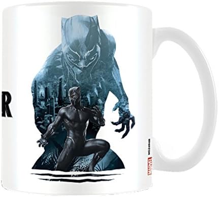 Black Panther Mug City Logo Official Marvel White One Size