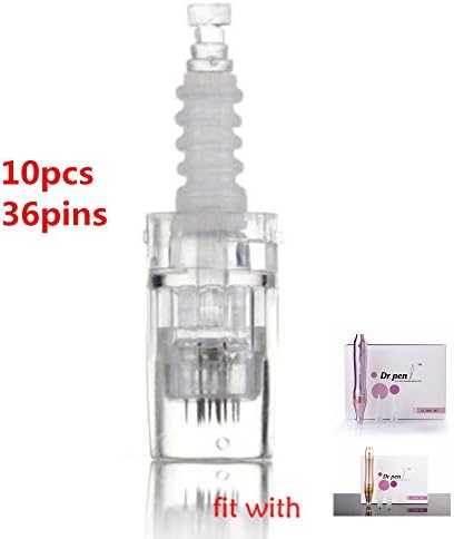 MISSAMMY Rechargeable Dr.Pen Auto Micro Needle Anti-Aging Skin Therapy with Bayonet Coupling Needle (10pcs 36needle)