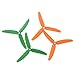 Produktbild Quadcopter Zubehoer - SODIAL (R) 5030 Flugzeug 3 Blatt Propeller Props 50 * 3 CW Multi Hubschrauber Quad-Rotor Orange + Gruen