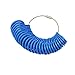 Produktbild cnmade 27 Stück Kunststoff Ringmaß Finger Gauge Schmuck Kit Werkzeug Messgerät für Ringe Durchmesser blau