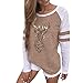 Produktbild OverDose Damen Tuniken Pullover Festival Weihnachten Frauen Rentier Blusen T-Shirt Xmas Party Clubbing Schlank LangarmshirtsTürkisEU-40/CN-L
