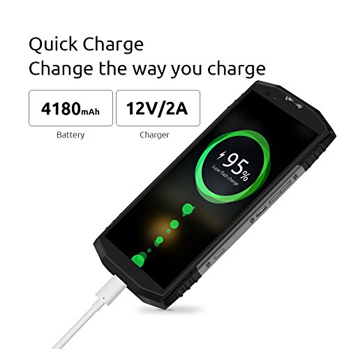 Outdoor Smartphone, Blackview BV9000pro(2018) 18: 9 Vollbild IP68 Wasserdichte Handys, 128GB+6GB, 13MP + 5MP Dual SONY Kameras, 5.7'' Android 7.1 Dual SIM Handy mit 4180mAh Big Akku, NFC, Kompass, Gesicht ID - Gray