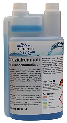 1Liter (1000ml) Milchschaumdsenreiniger Flssigreiniger fr Milchschaumdsen Milchschaumreiniger Milchschaumdsenreinigungsmittel Milchschaumdsen-Reinigungsmittel 1Liter (1000ml) Milchschaumdsenreiniger Flssigreiniger fr Milchschaumdsen Milchschaumreiniger Milchschaumdsenreinigungsmittel Milchschaumdsen-Reinigungsmittel