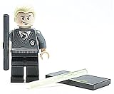 LEGO Harry Potter Figur Draco Malfoy mit 2 Zauberst�ben und Zubeh�r genau wie abgebildet - LEGO