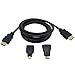 Cables Kart™ 3 In 1 High Definition Multimedia Interface HDMI TO HDMI / Mini HDMI / Micro HDMI Cable 1.4V Gold-plating 1080P HDMI Adapter RS.275.00