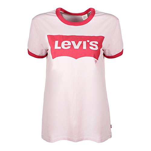 Unbekannt Levis Damen T-Shirt Perfect Ringer Tee 35793-0009 Rosa, Größe:S Unbekannt Levis Damen T-Shirt Perfect Ringer Tee 35793-0009 Rosa, Größe:S