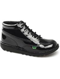 Kick Hi Y Core Youth Kids botas de charol negro