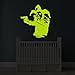 Produktbild (164x 180cm) Banksy Glowing Vinyl Wand Aufkleber Joker Clown mit Pistolen/Glow in Dark Graffiti Jester Tong Aufkleber/Leuchtziffern Wandbild + Gratis Aufkleber Geschenk