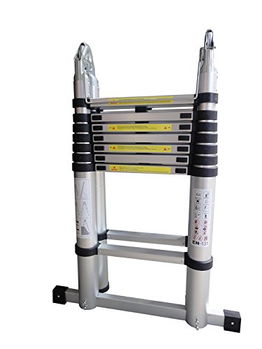 4,4 m Doppel Teleskop Leiter vielseitig zusammenklappbar ausziehbar tragbar Mehrzweck-Leiter für alle Bedürfnisse Ihres DIY - 7