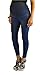 FULL ANKLE BLUE LENGTH COTTON OVER BUMP MATERNITY DENIM LOOK LEGGINGS JEGGINGS * (10, BLUE)
