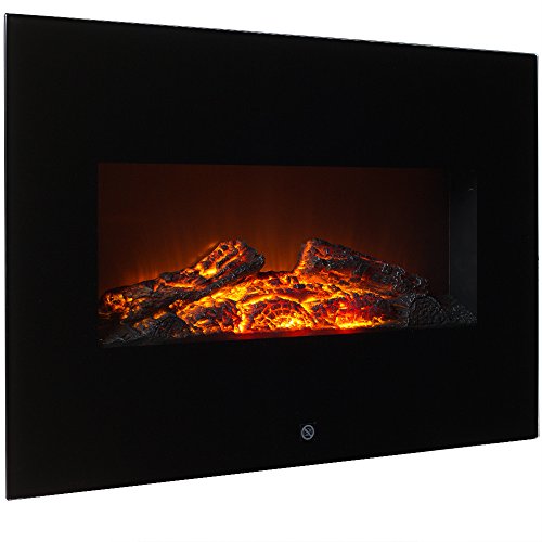 Elektrischer Wandkamin mit Fernbedienung 1800W Wandmontage 2 Heizstufen Überhitzungsschutz LED Flammeneffekt sicher und sauber - 4