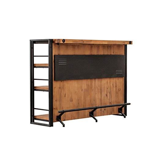 Bar Design Style Industriel & Atelier Métal et Bois d'acacia Massif/Facture et Finitions soignées - Collection Workshop