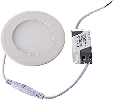 Bsod Ceiling light 85-265V 3W/4W/6W/9W/12W/15W/18W slim Round recessed led downlight panel lamp Indoor lighting with led driver led fixture (4W, White)